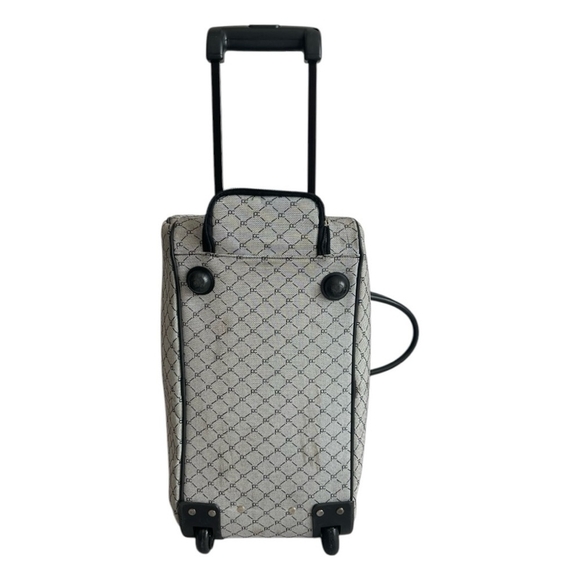 Pierre Cardin Logo Wheeled Duffel Bag Grey Black Rolling Carry-on Luggage Bag - Picture 6 of 11